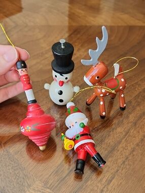 Vintage Wooden Christmas Ornaments